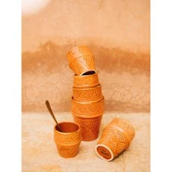 Chabi Chic Tasse Marsala Et Doré D7.5xh7cm - Beldi Empreinte 5 Chabi Chic Tasse Marsala Et Doré D7.5xh7cm - Beldi Empreinte -Côté Table Store 646134 FRN02 WEB