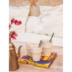 Chabi Chic Tasse Blanche, Liseré Doré D7.5xh7cm - Beldi Empreinte 9 Chabi Chic Tasse Blanche, Liseré Doré D7.5xh7cm - Beldi Empreinte -Côté Table Store 646136 FRN04 WEB