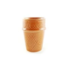 Chabi Chic Tasse Marsala Et Doré D8xh11cm - Beldi Empreinte