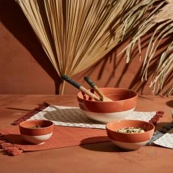 SEMA DESIGN Saladier En Grès Blanc Et Terracotta - Crakel 9 SEMA DESIGN Saladier En Grès Blanc Et Terracotta - Crakel -Côté Table Store 673ab amb hd 2022 01 pe sema 9830