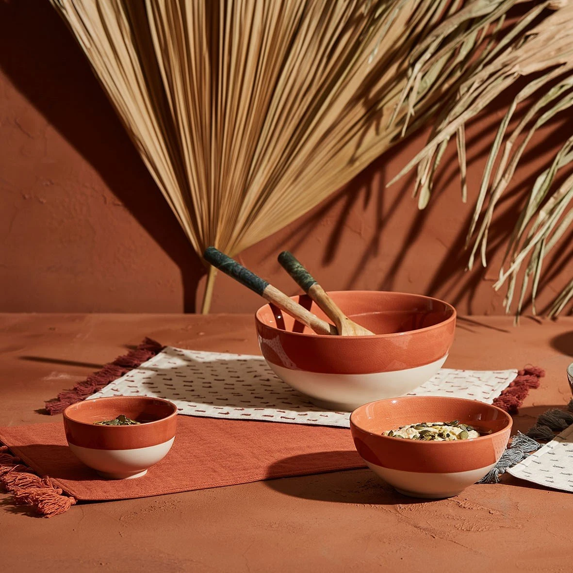 SEMA DESIGN Saladier En Grès Blanc Et Terracotta - Crakel 6 SEMA DESIGN Saladier En Grès Blanc Et Terracotta - Crakel – Image 4