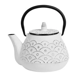 SEMA DESIGN Théière En Fonte Blanc Avec Filtre - Vagues