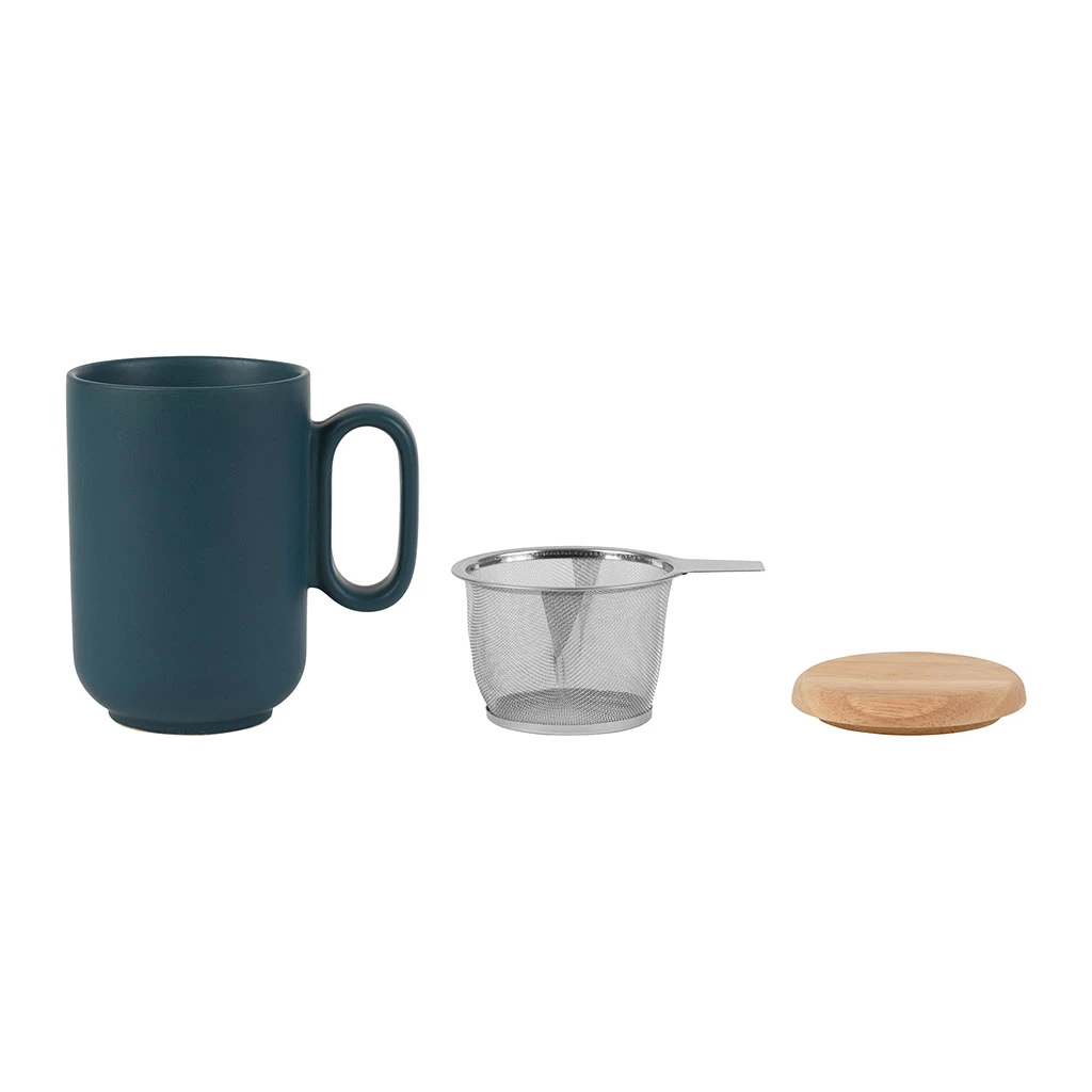 SEMA DESIGN Tisanière En Grès Avec Filtre Bleu Mat - Baltika 4 SEMA DESIGN Tisanière En Grès Avec Filtre Bleu Mat - Baltika – Image 2