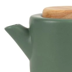 SEMA DESIGN Theiere En Grès Vert Mat Avec Filtre - Baltika -Côté Table Store 73414 DET02 WEB