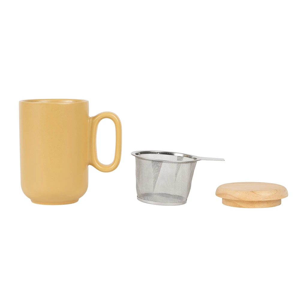 SEMA DESIGN Tisaniere En Grès Avec Filtre Moutarde Mat - Baltika 4 SEMA DESIGN Tisaniere En Grès Avec Filtre Moutarde Mat - Baltika – Image 2