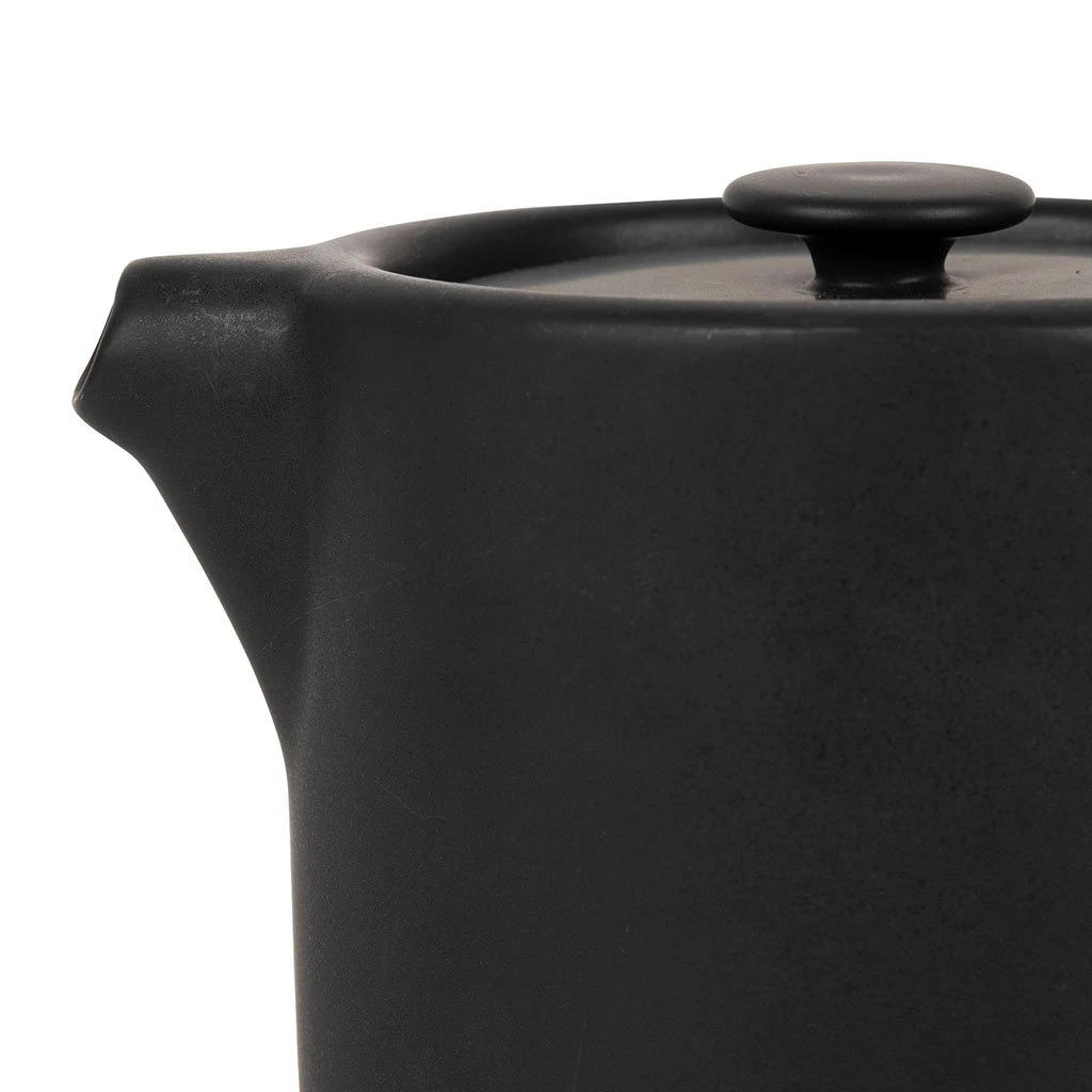 SEMA DESIGN Théière En Grès Noir Mat Et Bois - Nordika 5 SEMA DESIGN Théière En Grès Noir Mat Et Bois - Nordika – Image 3