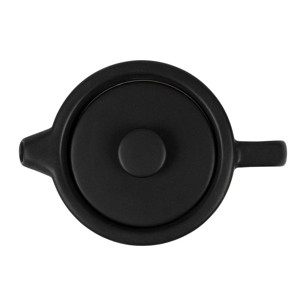 SEMA DESIGN Théière En Grès Noir Mat Et Bois - Nordika 6 SEMA DESIGN Théière En Grès Noir Mat Et Bois - Nordika – Image 4