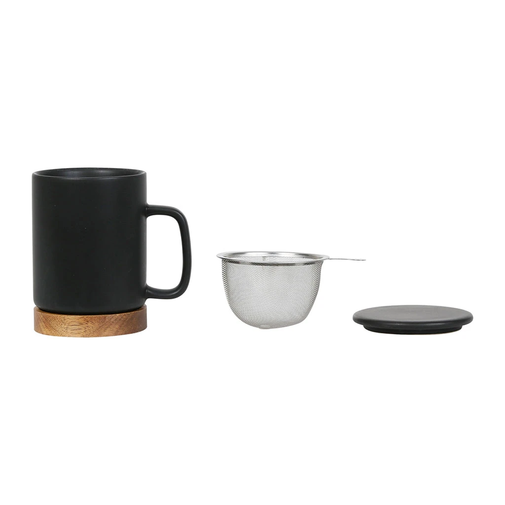 SEMA DESIGN Tisanière En Grès Avec Filtre Noir Mat - Nordika 5 SEMA DESIGN Tisanière En Grès Avec Filtre Noir Mat - Nordika – Image 3