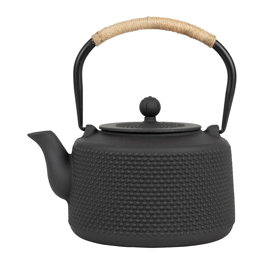 SEMA DESIGN Theiere En Fonte Noir Avec Anse Corde - Point 3 SEMA DESIGN Theiere En Fonte Noir Avec Anse Corde - Point