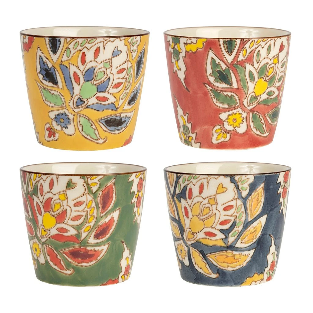 SEMA DESIGN Lot De 4 Coupes En Grès Multicolore - Orchila 3 SEMA DESIGN Lot De 4 Coupes En Grès Multicolore - Orchila