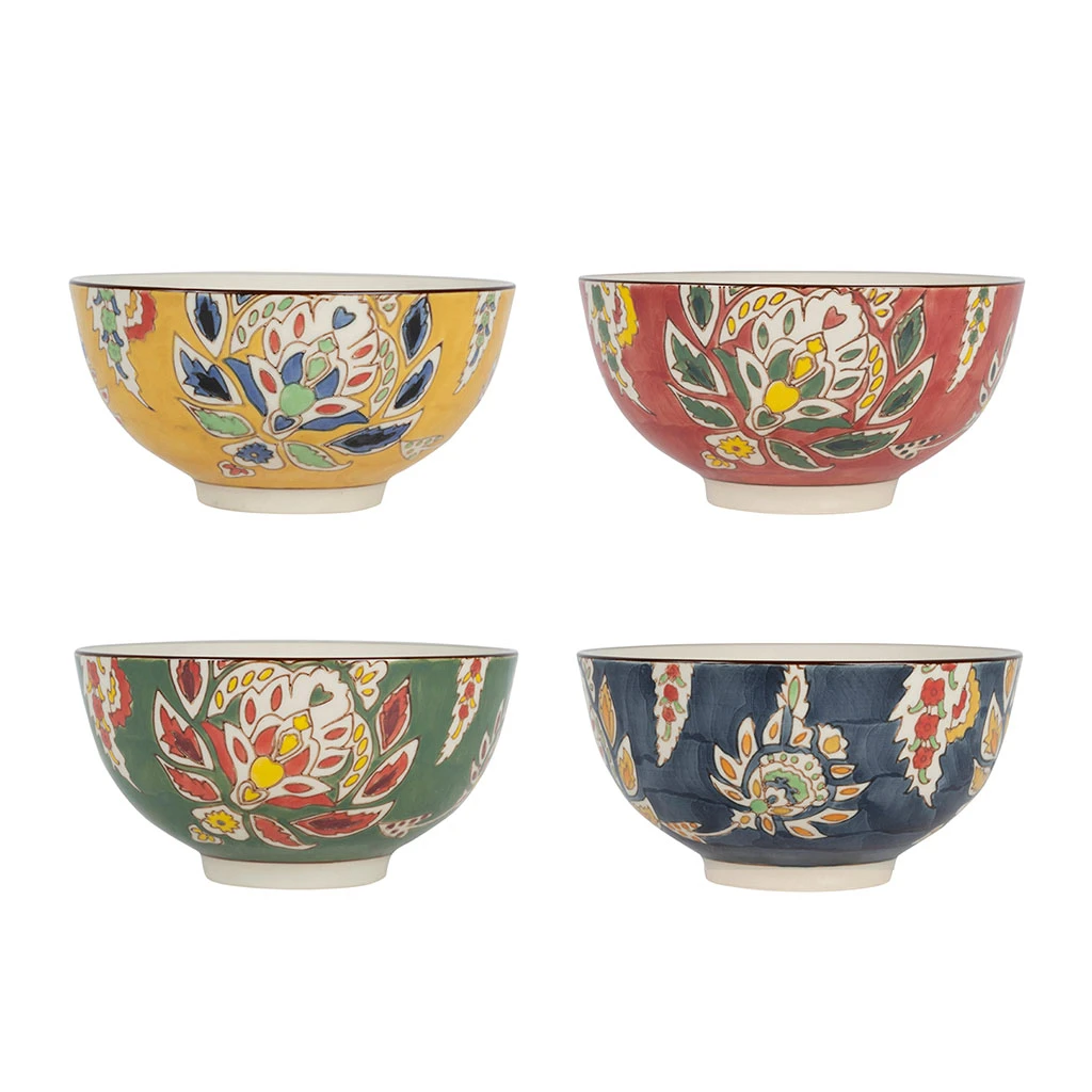 SEMA DESIGN Lot De 4 Bols En Grès Multicolore 65cl - Orchila 3 SEMA DESIGN Lot De 4 Bols En Grès Multicolore 65cl - Orchila