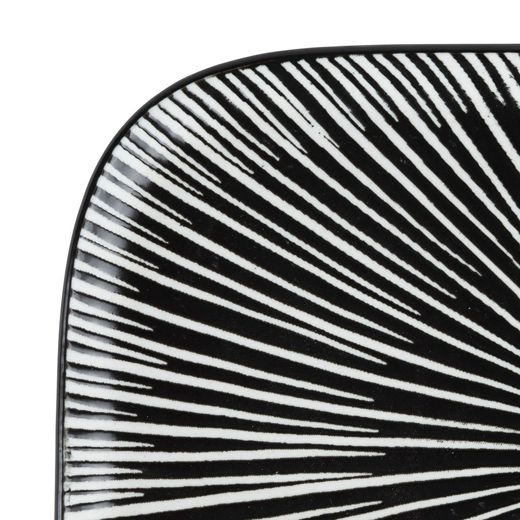 SEMA DESIGN Plat Rectangle X2 Cosmos Noir Et Blanc En Porcelaine 4 SEMA DESIGN Plat Rectangle X2 Cosmos Noir Et Blanc En Porcelaine – Image 2