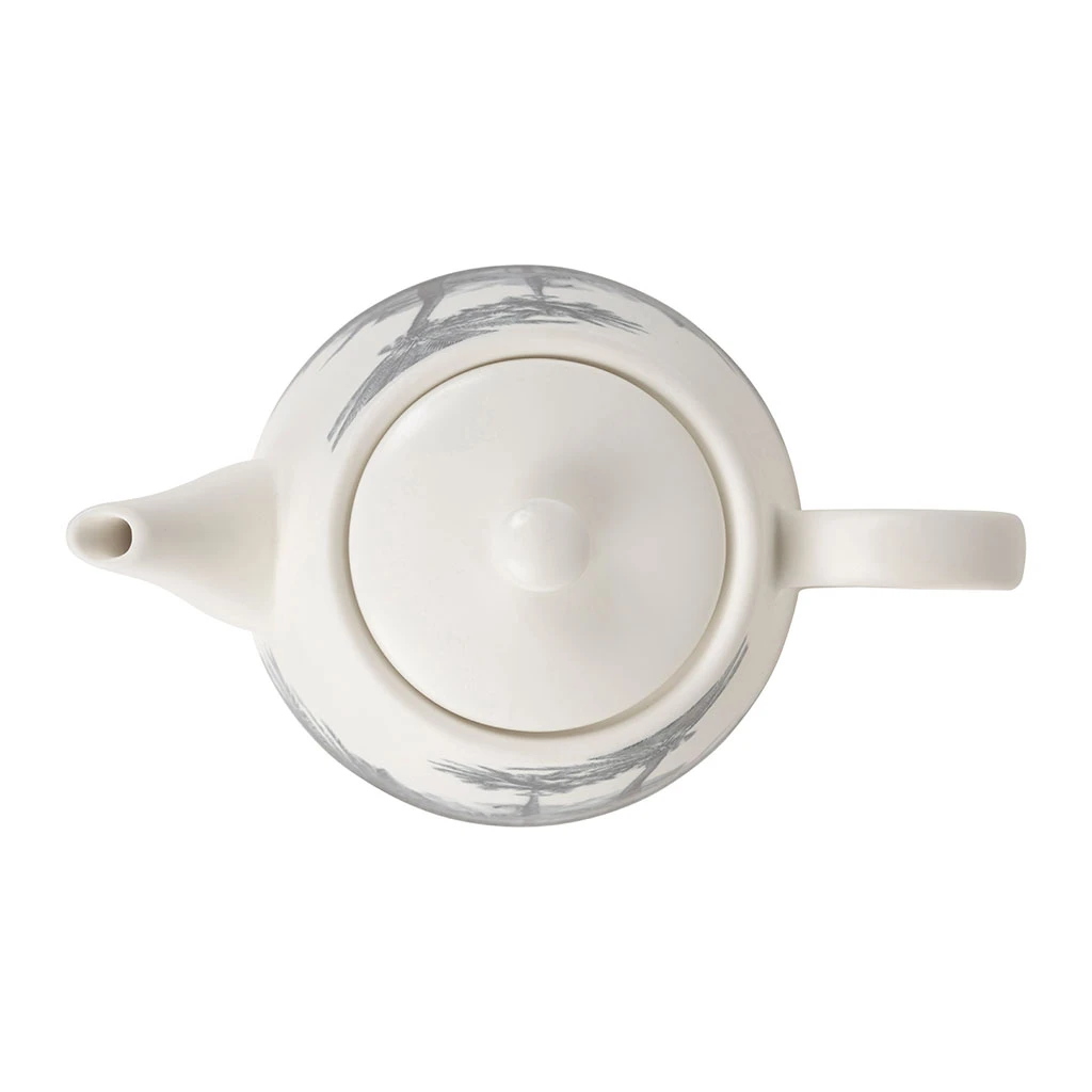 SEMA DESIGN Theiere Papaye Du Brazi Blanc Et Gris 85cl En Porcelaine 5 SEMA DESIGN Theiere Papaye Du Brazi Blanc Et Gris 85cl En Porcelaine – Image 3