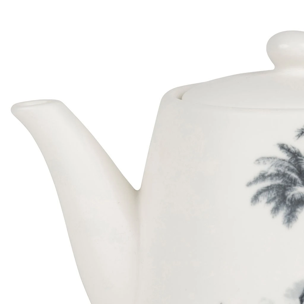 SEMA DESIGN Theiere Papaye Du Brazi Blanc Et Gris 85cl En Porcelaine 6 SEMA DESIGN Theiere Papaye Du Brazi Blanc Et Gris 85cl En Porcelaine – Image 4