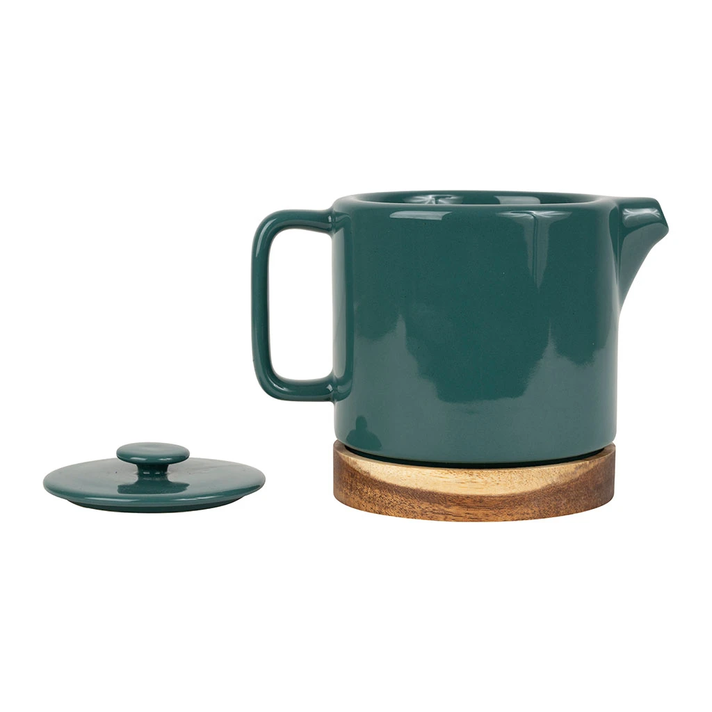 SEMA DESIGN Théière En Grès Emeraude Et Banbou Avec Filtre - Nordika 3 SEMA DESIGN Théière En Grès Emeraude Et Banbou Avec Filtre - Nordika – Image 2