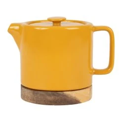 SEMA DESIGN Théière En Grès Moutarde Et Banbou Avec Filtre - Nordika