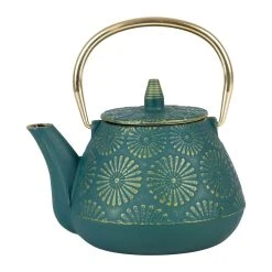 SEMA DESIGN Théière En Fonte émeraude Et Dorée - Lotus