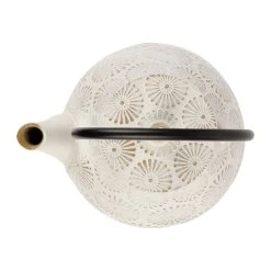 SEMA DESIGN Théière En Fonte Blanc Et Dorée - Lotus 9 SEMA DESIGN Théière En Fonte Blanc Et Dorée - Lotus -Côté Table Store 74665 DET03 WEB