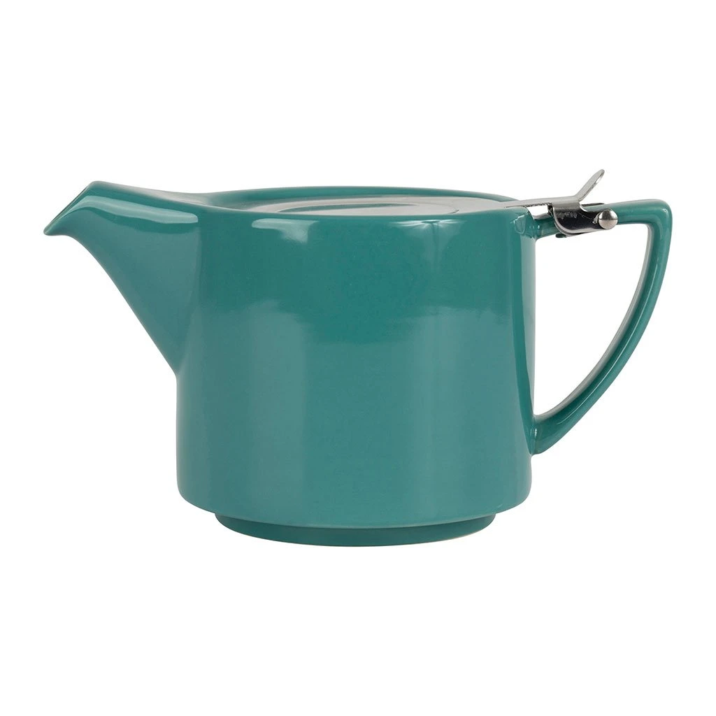 SEMA DESIGN Theiere En Grès émeraude Avec Filtre Plate - Design 3 SEMA DESIGN Theiere En Grès émeraude Avec Filtre Plate - Design