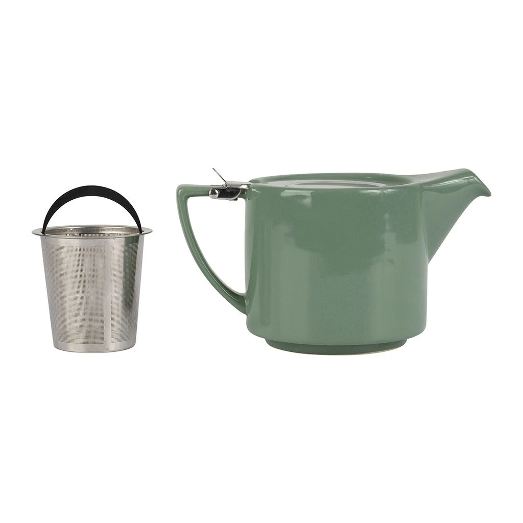 SEMA DESIGN Theiere En Grès Vert Avec Filtre Plate - Design 4 SEMA DESIGN Theiere En Grès Vert Avec Filtre Plate - Design – Image 2