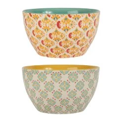 SEMA DESIGN Lot De 2 Saladiers En Grès Bleu Et Jaune - Suro