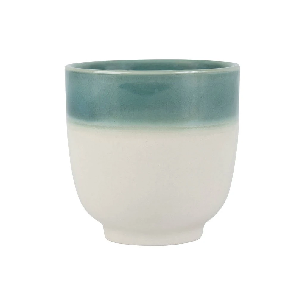 SEMA DESIGN Gobelet En Grès émeraude Et Blanc - Crakel 3 SEMA DESIGN Gobelet En Grès émeraude Et Blanc - Crakel