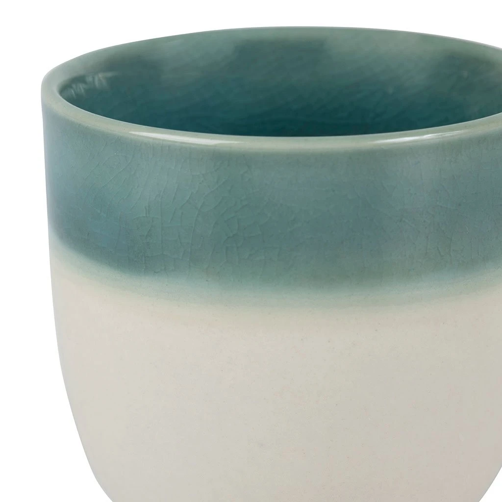 SEMA DESIGN Gobelet En Grès émeraude Et Blanc - Crakel 4 SEMA DESIGN Gobelet En Grès émeraude Et Blanc - Crakel – Image 2
