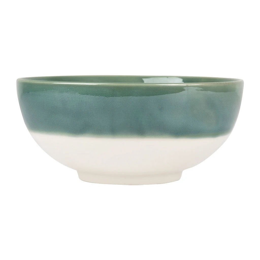 SEMA DESIGN Saladier En Grès émeraude Et Blanc - Crakel 3 SEMA DESIGN Saladier En Grès émeraude Et Blanc - Crakel