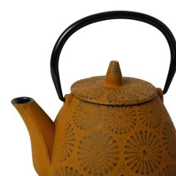 SEMA DESIGN Théière En Fonte Jaune Et Noir - Lotus 9 SEMA DESIGN Théière En Fonte Jaune Et Noir - Lotus -Côté Table Store 75128 DET02 WEB