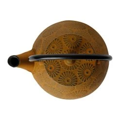 SEMA DESIGN Théière En Fonte Jaune Et Noir - Lotus 11 SEMA DESIGN Théière En Fonte Jaune Et Noir - Lotus -Côté Table Store 75128 DET04 WEB