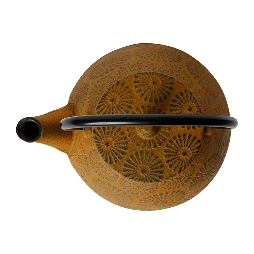 SEMA DESIGN Théière En Fonte Jaune Et Noir - Lotus 7 SEMA DESIGN Théière En Fonte Jaune Et Noir - Lotus – Image 5