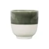 SEMA DESIGN Gobelet En Grès Vert De Gris Et Blanc - Crakel 1 SEMA DESIGN Gobelet En Grès Vert De Gris Et Blanc - Crakel -Côté Table Store 75143 DEB WEB
