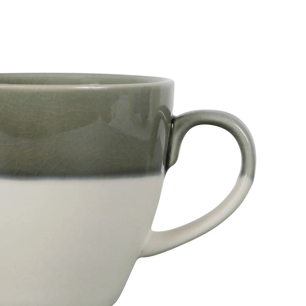 SEMA DESIGN Tasse En Grès Vert De Gris Et Blanc - Crakel 4 SEMA DESIGN Tasse En Grès Vert De Gris Et Blanc - Crakel – Image 2