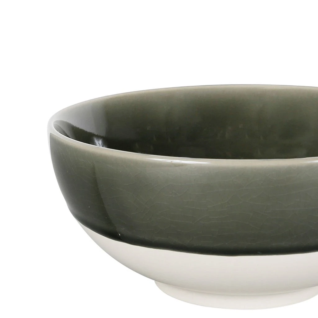 SEMA DESIGN Saladier En Grès Vert De Gris Et Blanc - Crakel 4 SEMA DESIGN Saladier En Grès Vert De Gris Et Blanc - Crakel – Image 2