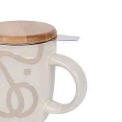 SEMA DESIGN Lot De 2 Tisanières Avec Filtre En Inox Visage Arty Noir Et Beige 42.5Cl - En Gres Et Acacia 7 SEMA DESIGN Lot De 2 Tisanières Avec Filtre En Inox Visage Arty Noir Et Beige 42.5Cl - En Gres Et Acacia -Côté Table Store 75221 DET02 WEB