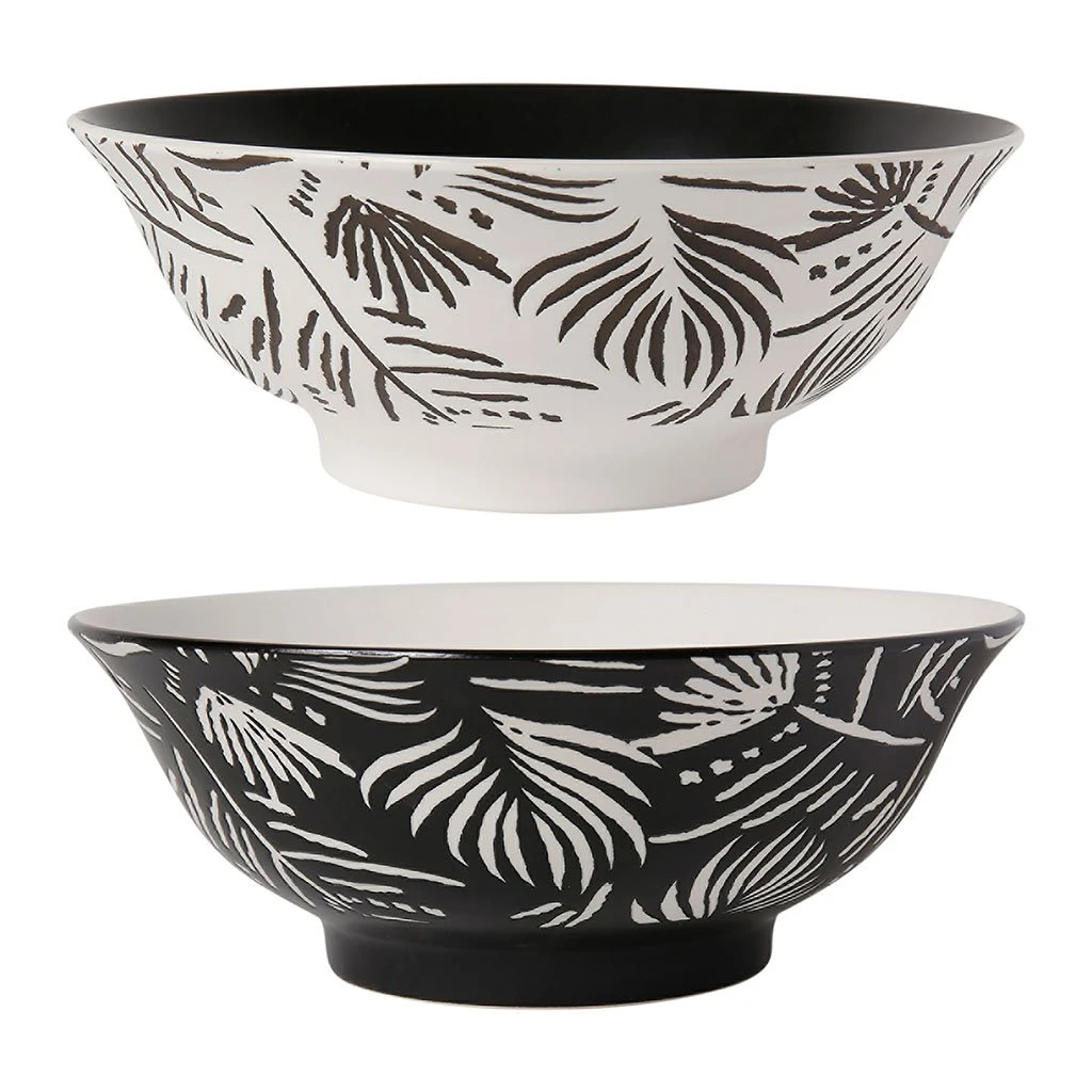 SEMA DESIGN Saladier (lot De 2) Bronze Noir Et Blanc D21H8 3 SEMA DESIGN Saladier (lot De 2) Bronze Noir Et Blanc D21H8