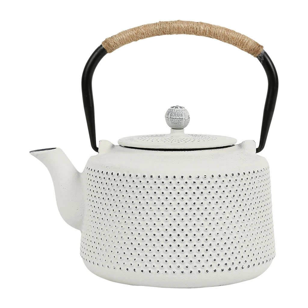 SEMA DESIGN Theiere En Fonte émaillé Point Blanc Avec Filtre 3 SEMA DESIGN Theiere En Fonte émaillé Point Blanc Avec Filtre