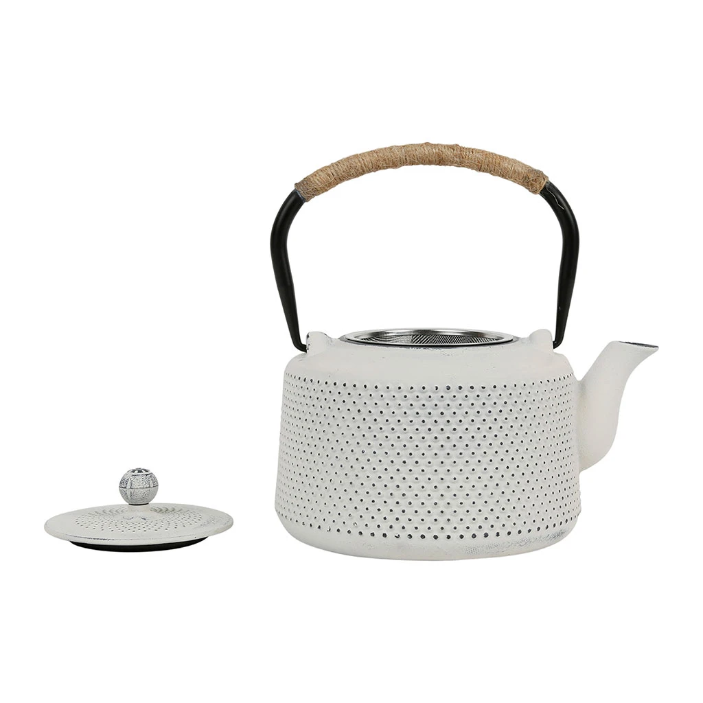 SEMA DESIGN Theiere En Fonte émaillé Point Blanc Avec Filtre 4 SEMA DESIGN Theiere En Fonte émaillé Point Blanc Avec Filtre – Image 2