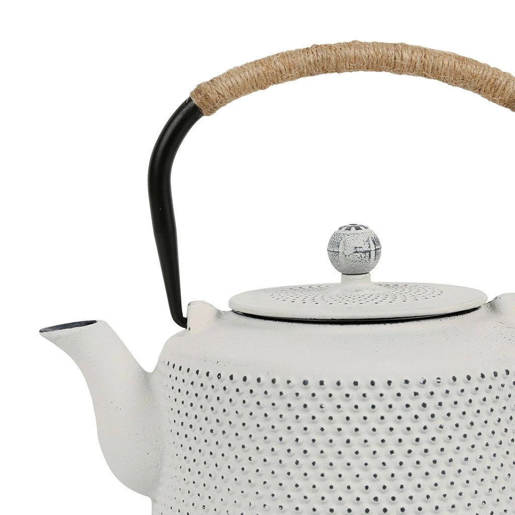 SEMA DESIGN Theiere En Fonte émaillé Point Blanc Avec Filtre 5 SEMA DESIGN Theiere En Fonte émaillé Point Blanc Avec Filtre – Image 3