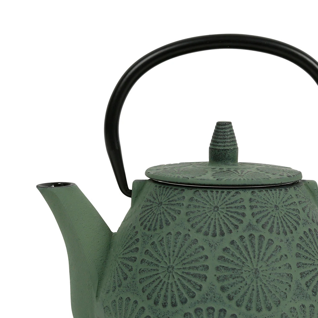 SEMA DESIGN Théière En Fonte Verte Et Noir - Lotus 6 SEMA DESIGN Théière En Fonte Verte Et Noir - Lotus – Image 4