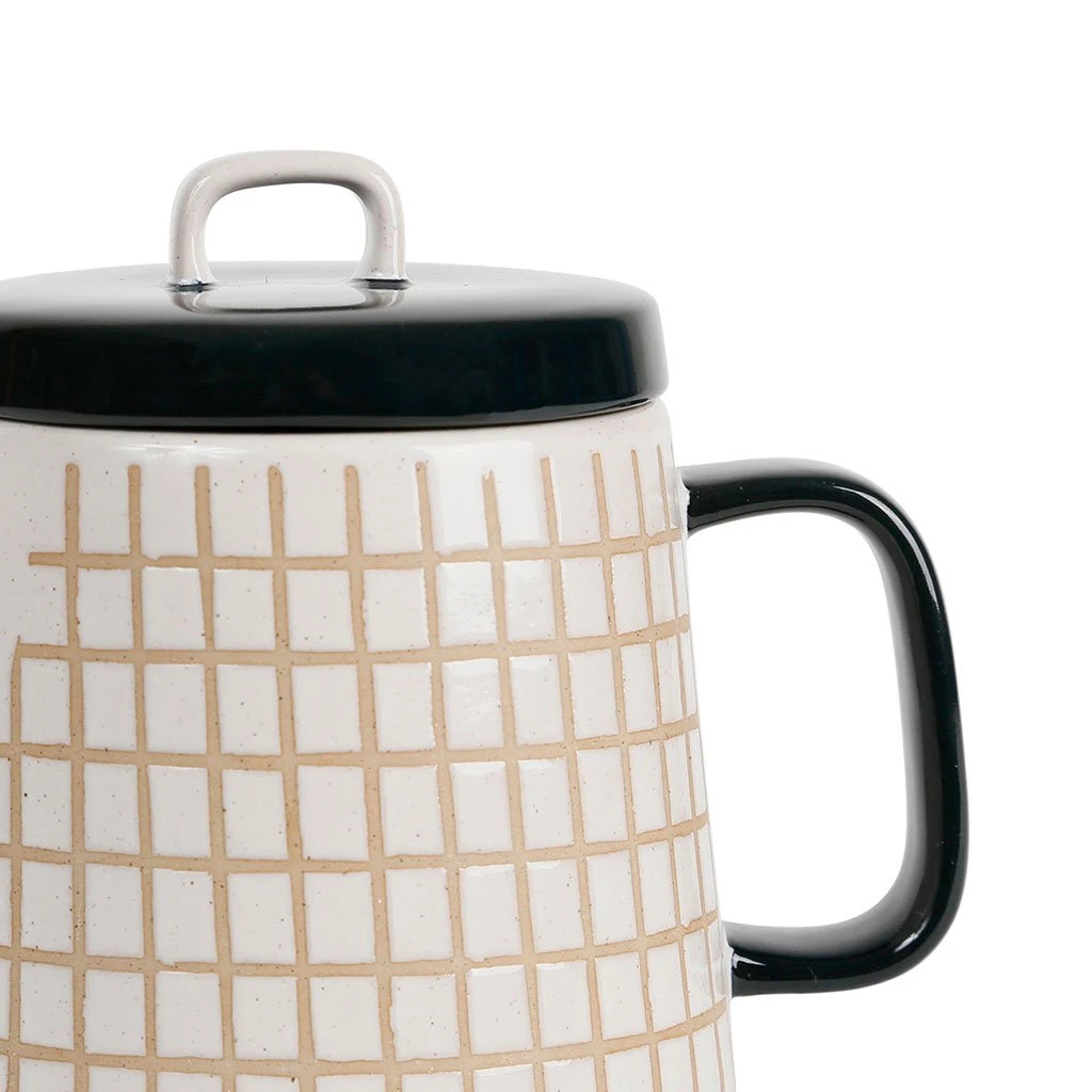 SEMA DESIGN Theiere En Grès Banc Et Beige - Courba 6 SEMA DESIGN Theiere En Grès Banc Et Beige - Courba – Image 4