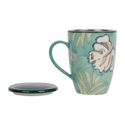 SEMA DESIGN Tisaniere Avec Filtre X2 Tropic'art Vert Et Blanc 30cl 10 SEMA DESIGN Tisaniere Avec Filtre X2 Tropic'art Vert Et Blanc 30cl -Côté Table Store 75700 DET03 WEB