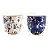 SEMA DESIGN Lot De 2 Gobelets En Grès Indigo Et Blanc - Eterra 2 SEMA DESIGN Lot De 2 Gobelets En Grès Indigo Et Blanc - Eterra -Côté Table Store 75702 DEB WEB