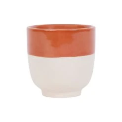 SEMA DESIGN Gobelet En Grès Terracotta Et Blanc - Crakel