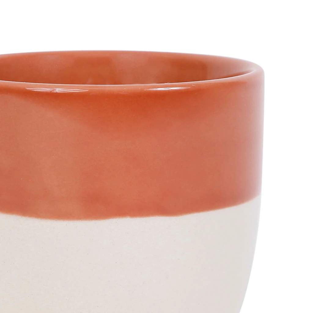 SEMA DESIGN Gobelet En Grès Terracotta Et Blanc - Crakel 4 SEMA DESIGN Gobelet En Grès Terracotta Et Blanc - Crakel – Image 2