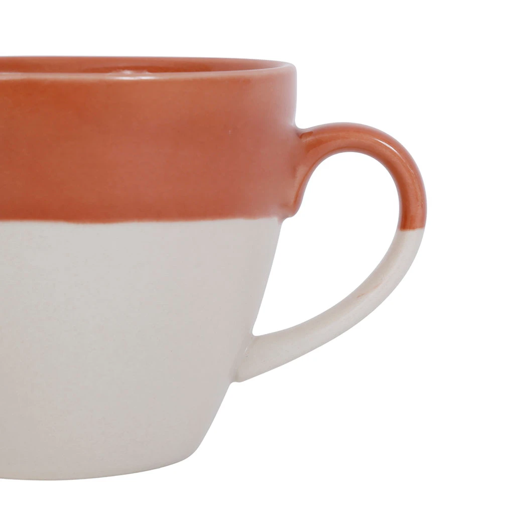 SEMA DESIGN Tasse En Grès Terracotta Et Blanc - Crakel 4 SEMA DESIGN Tasse En Grès Terracotta Et Blanc - Crakel – Image 2