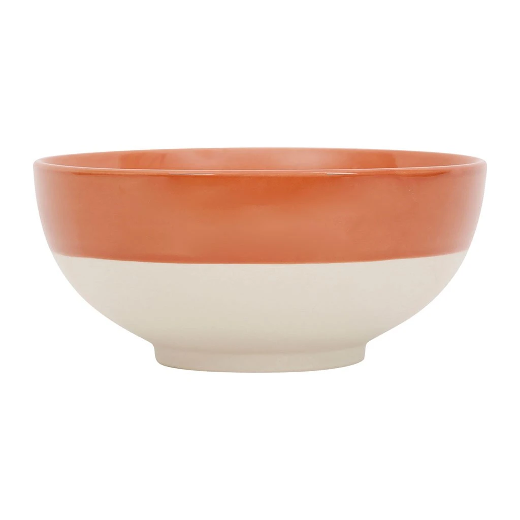 SEMA DESIGN Saladier En Grès Blanc Et Terracotta - Crakel 3 SEMA DESIGN Saladier En Grès Blanc Et Terracotta - Crakel