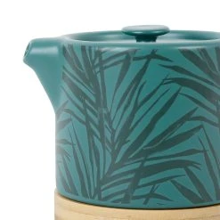 SEMA DESIGN Theiere En Grès émeraude Avec Avec Filtre - Tropic'art 7 SEMA DESIGN Theiere En Grès émeraude Avec Avec Filtre - Tropic'art -Côté Table Store 76096 DET01 WEB