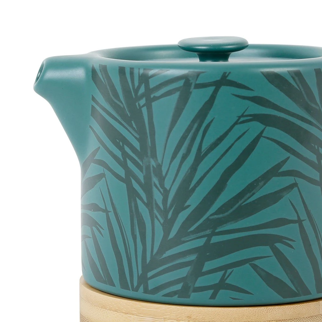SEMA DESIGN Theiere En Grès émeraude Avec Avec Filtre - Tropic'art 4 SEMA DESIGN Theiere En Grès émeraude Avec Avec Filtre - Tropic'art – Image 2