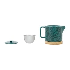 SEMA DESIGN Theiere En Grès émeraude Avec Avec Filtre - Tropic'art 9 SEMA DESIGN Theiere En Grès émeraude Avec Avec Filtre - Tropic'art -Côté Table Store 76096 DET03 WEB